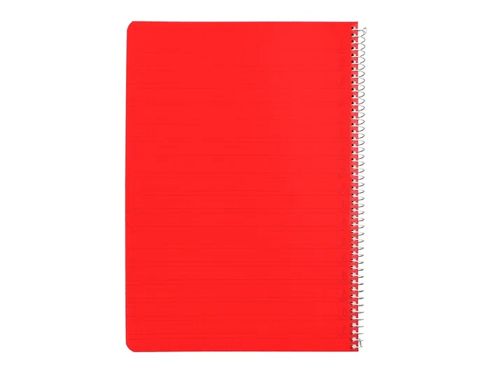 Liderpapel Cuaderno Espiral Pautaguía A4 80 Hojas 90g Cuadro 4mm Rojo
