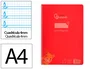 Liderpapel Cuaderno Espiral Pautaguía A4 80 Hojas 90g Cuadro 4mm Rojo