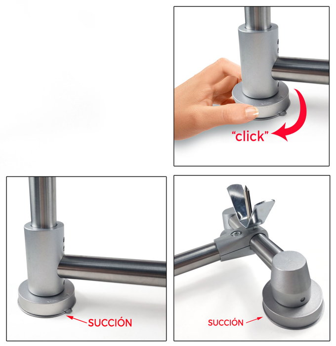 Quttin Soporte Jamonero Inox Succión Quttin Soporte Jamonero Inox Succión