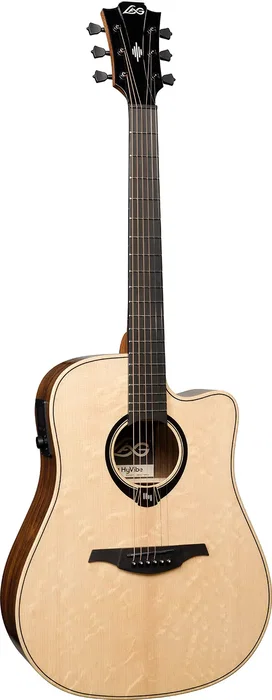 LAG Guitarra Acústica Dreadnought Hyvibe H2 30 A/E Cutaway HyVibe H2 Tapa Abeto Engelmann Fondo Bocote Acabado Brillante