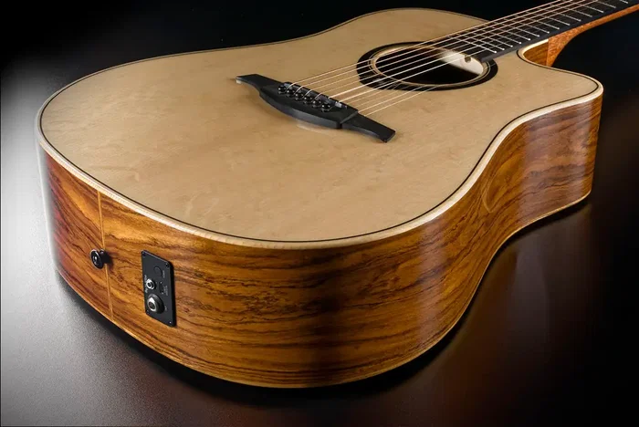 LAG Guitarra Acústica Dreadnought Hyvibe H2 30 A/E Cutaway HyVibe H2 Tapa Abeto Engelmann Fondo Bocote Acabado Brillante