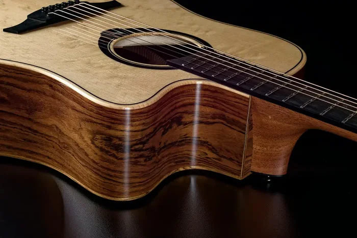 LAG Guitarra Acústica Dreadnought Hyvibe H2 30 A/E Cutaway HyVibe H2 Tapa Abeto Engelmann Fondo Bocote Acabado Brillante