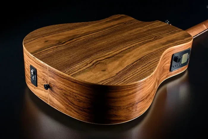 LAG Guitarra Acústica Dreadnought Hyvibe H2 30 A/E Cutaway HyVibe H2 Tapa Abeto Engelmann Fondo Bocote Acabado Brillante