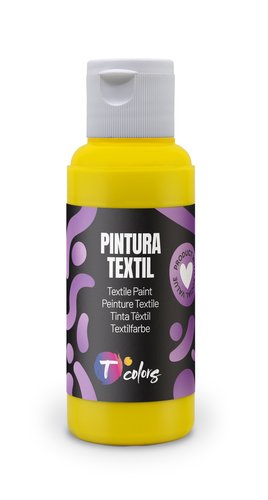 Tcolors Pintura textil amarilla 80 ml Tcolors Pintura textil amarilla 80 ml