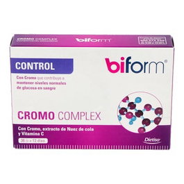 Dietisa Biform Control Cromo 36 Cápsulas - Complemento Alimenticio para Control de Peso con Cromo, Nuez de Cola y Vitamina C