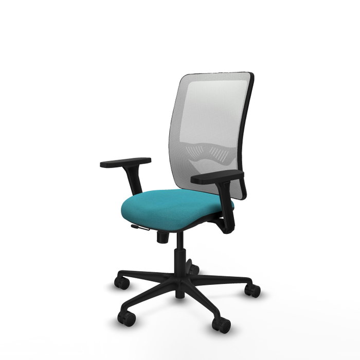 PIQUERAS Y CRESPO Silla de oficina Zulema con mecanismo Sincro/Traslack, Turquesa y Blanco PIQUERAS Y CRESPO Silla de oficina Zulema con mecanismo Sincro/Traslack, Turquesa y Blanco