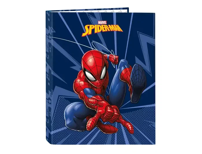 Safta Carpeta de cartón Spiderman con 4 anillas mixtas Safta Carpeta de cartón Spiderman con 4 anillas mixtas