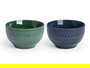 Vessia Bowl Desayuno 650ml, Cerámica Loza, Azul/Verde Oscuro, 14x7.8x14cm (Set de 24)