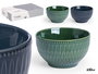 Vessia Bowl Desayuno 650ml, Cerámica Loza, Azul/Verde Oscuro, 14x7.8x14cm (Set de 24)