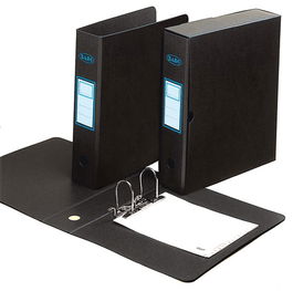 Archivador Palanca Saro Carton Gofrado Fº 75Mm Con Caja Negro