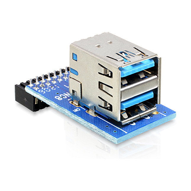 DeLOCK 41865 Adaptador USB 3.0 Pin Header a 2 x USB 3.0 DeLOCK 41865 Adaptador USB 3.0 Pin Header a 2 x USB 3.0
