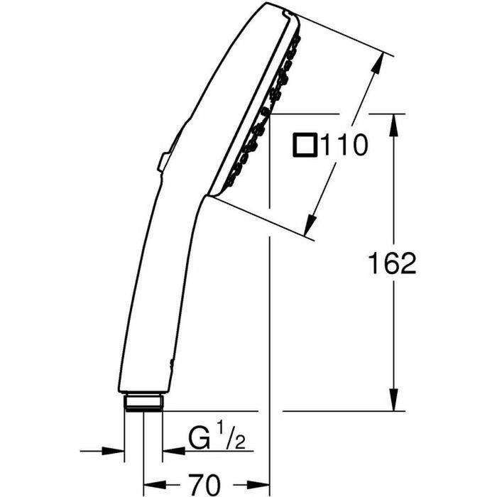 Grohe Vitalio Comfort 110 Rociador de ducha con 3 chorros, Cromado Grohe Vitalio Comfort 110 Rociador de ducha con 3 chorros, Cromado