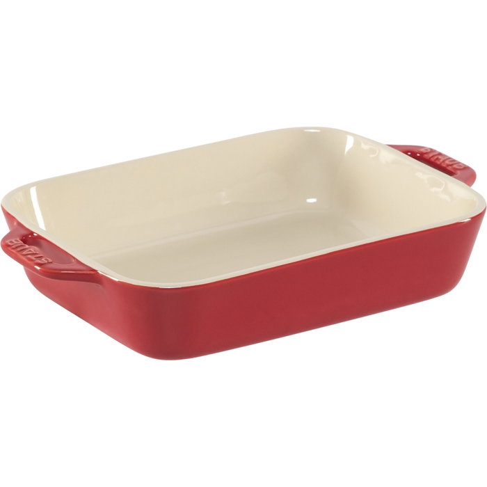 Staub Juego de 3 Piezas de Recipientes Rectangulares de Cerámica, Rojo Cherry Staub Juego de 3 Piezas de Recipientes Rectangulares de Cerámica, Rojo Cherry