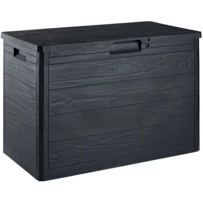 Toomax - Caja de almacenamiento de resina Woody's, 160 litros, gris, 77,5 x 44,5 x 52,7 cm - TOO8009371018630 Toomax - Caja de almacenamiento de resina Woody's, 160 litros, gris, 77,5 x 44,5 x 52,7 cm - TOO8009371018630