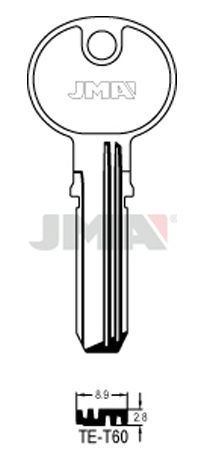 JMA Llaves de Seguridad Latón Modelo TE-T60 JMA Llaves de Seguridad Latón Modelo TE-T60