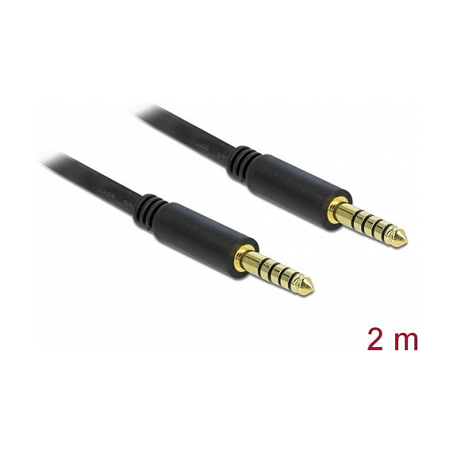 DeLOCK 85792 Cable de audio de 4,4 mm 5 Pin con conectores macho a macho de 2 m