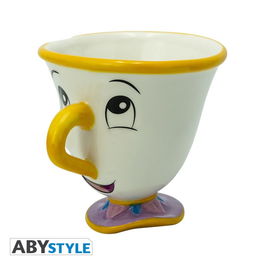 Abystyle Taza 3D La Bella y la Bestia - Taza de Diseño en Relieve con Chip - Colección Disney - Dolomita 250ml