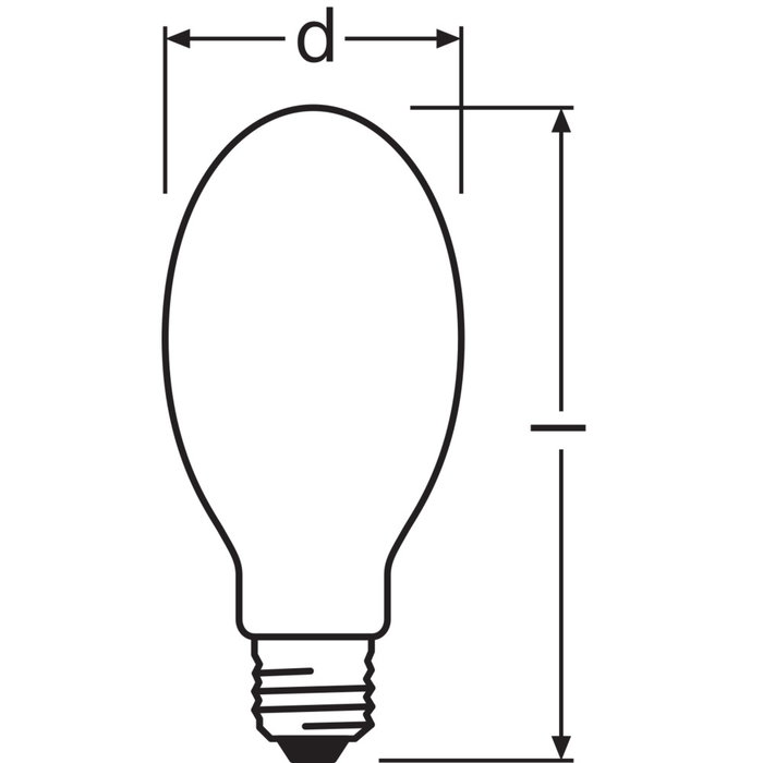 Ledvance Osram Bombilla Vapor de Sodio E27 50W 3700Lm 2000K Regulable Blanco Extra Cálido