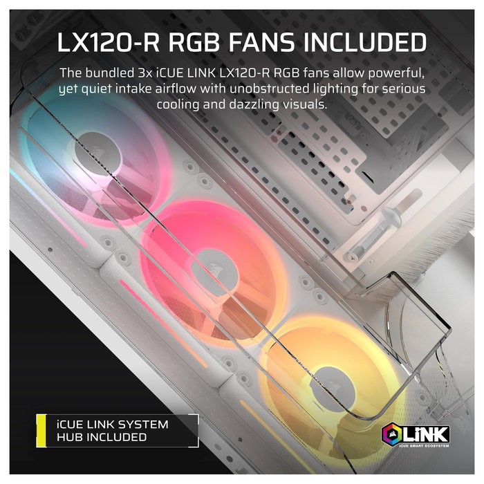Corsair AIR 5400 LX-R RGB iCUE LINK Blanco