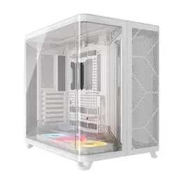 Corsair Carbide Series Air 540 Arctic White, High Airflow ATX Cube Case, Dual Chamber, 2 x 140mm Fans, Side Window, CC-9011074-WW