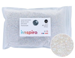 Innspiro Rocalla de Vidrio Redonda Aurora Boreale Transparente 2,3mm 500g