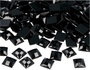 Innspiro Gemas Decorativas Acrílicas Cuadrado Negro Opaco 12x12mm