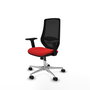 PIQUERAS Y CRESPO Silla de oficina Mardos con mecanismo Sincro, Rojo y Negro