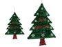 Krist+ Árbol de Navidad Espumillón de Pared con LED Verde 44x58.8x7 cm (Set de 12)