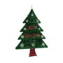 Krist+ Árbol de Navidad Espumillón de Pared con LED Verde 44x58.8x7 cm (Set de 12)