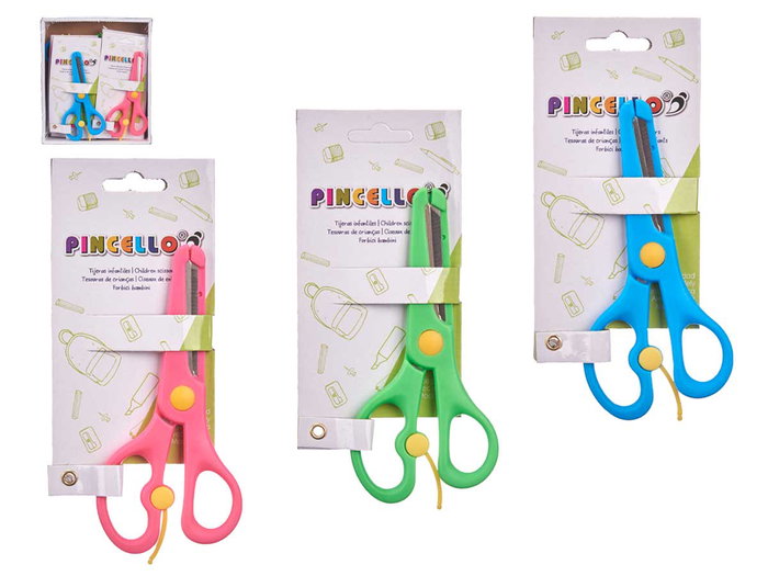 Pincello Tijera Infantil con Seguridad Surtidos 6 x 14 x 1 cm (Set de 48)