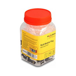 DeLOCK Juego de 50 Conectores Modulares RJ45 Cat.6 con Pestillo Robusto y Botas de Protección