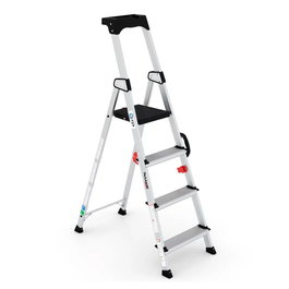 Persum Escalera profesional Delux de aluminio de 4 peldaños