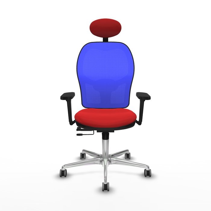 PIQUERAS Y CRESPO Silla de oficina Jorquera con Mecanismo Sincro/Traslack, Rojo y Azul PIQUERAS Y CRESPO Silla de oficina Jorquera con Mecanismo Sincro/Traslack, Rojo y Azul