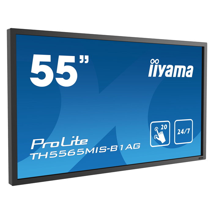 iiyama ProLite TH5565MIS-B1AG 55 Pulgadas (139.7 cm) Monitor IPS Full HD 1920 x 1080 Pantalla Tactil para Senalizacion Digital 24/7, 4xHDMI, VESA 400x400, Altavoces 20W, Negro iiyama ProLite TH5565MIS-B1AG 55 Pulgadas (139.7 cm) Monitor IPS Full HD 1920 x 1080 Pantalla Tactil para Senalizacion Digital 24/7, 4xHDMI, VESA 400x400, Altavoces 20W, Negro