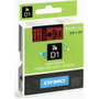 Dymo Cinta D1 Negro sobre Rojo 9mm x 7m