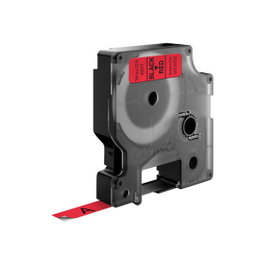 Dymo Cinta D1 Negro sobre Rojo 9mm x 7m