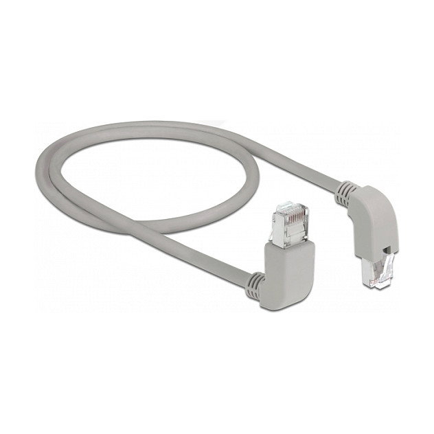 DeLOCK 85861 Cable de red RJ45 Cat.6 S/FTP angulado 0,5 m Gris