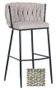 DKD Home Decor Taburete Moderno Beige Metal Poliester Trenzado 44 x 104 x 47 cm (2 Unidades)