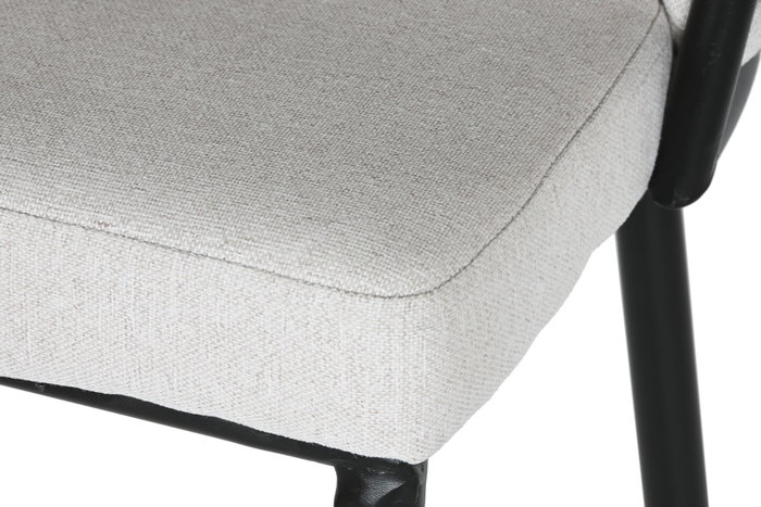DKD Home Decor Taburete Moderno Beige Metal Poliester Trenzado 44 x 104 x 47 cm (2 Unidades)