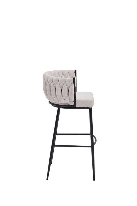 DKD Home Decor Taburete Moderno Beige Metal Poliester Trenzado 44 x 104 x 47 cm (2 Unidades)