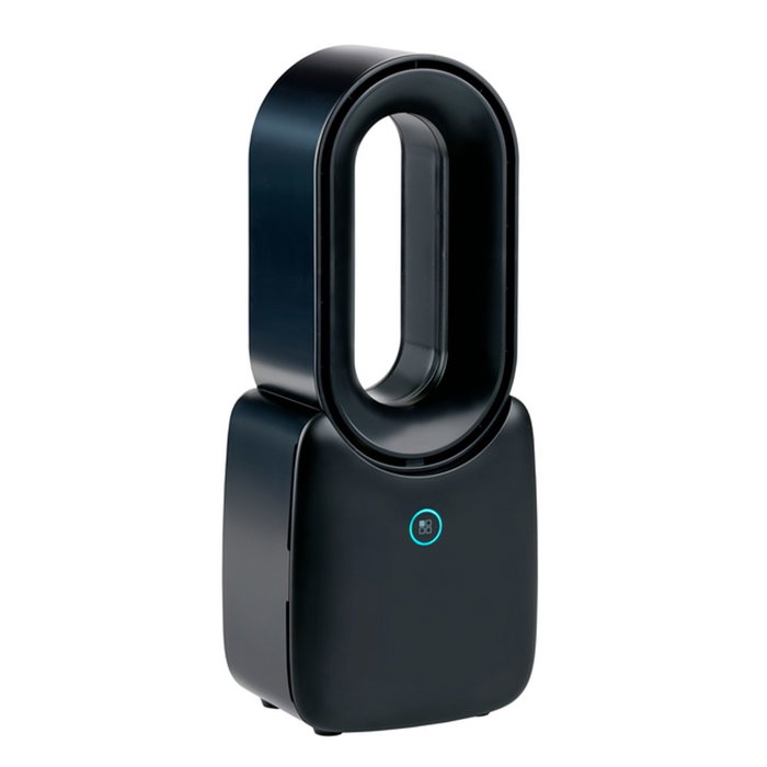 Lifetime Ventilador de sobremesa sin aspas recargable, 3 velocidades, negro
