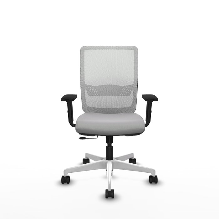 PIQUERAS Y CRESPO Silla de oficina Haches Gris claro y Blanco