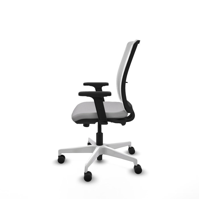 PIQUERAS Y CRESPO Silla de oficina Haches Gris claro y Blanco
