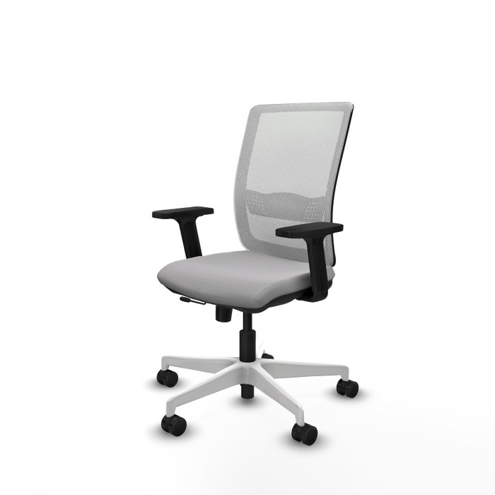 PIQUERAS Y CRESPO Silla de oficina Haches Gris claro y Blanco