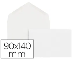 Liderpapel Sobre Blanco Registro Extra 90x140 mm Caja 100 Unidades