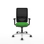 PIQUERAS Y CRESPO Silla de oficina Zulema con mecanismo Sincro, Verde y Negro