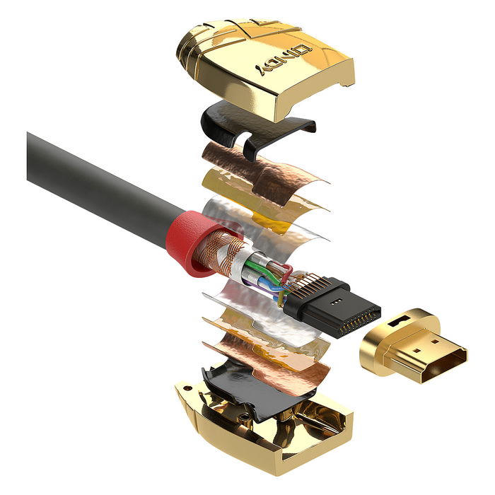 LINDY HDMI Kabel Gold Line 10 m - Cable de Alta Velocidad 4K, Compatible con HDR, Ethernet y Audio de Retorno de Canal (ARC) LINDY HDMI Kabel Gold Line 10 m - Cable de Alta Velocidad 4K, Compatible con HDR, Ethernet y Audio de Retorno de Canal (ARC)