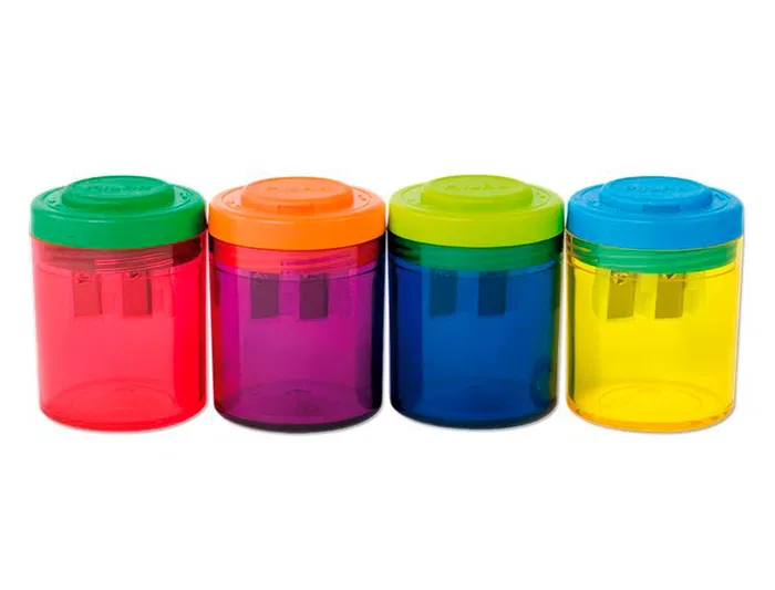 Milan Sacapuntas Plástico 2 Usos + 4 Gomas de Borrar Colección 430