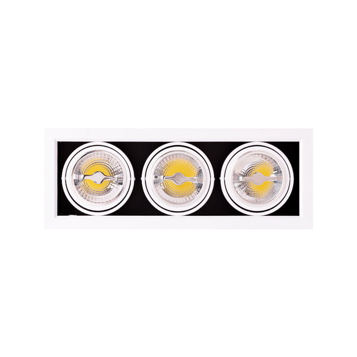 JW-CAR-LED-3x12W-CW Foco Downlight Cardan LED 36W Blanco Frío