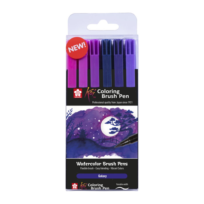 Sakura Koi Coloring Brush Pen set Galaxy - 6 colores Sakura Koi Coloring Brush Pen set Galaxy - 6 colores